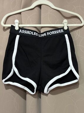 Assholes Live Forever Black Woman Shorts